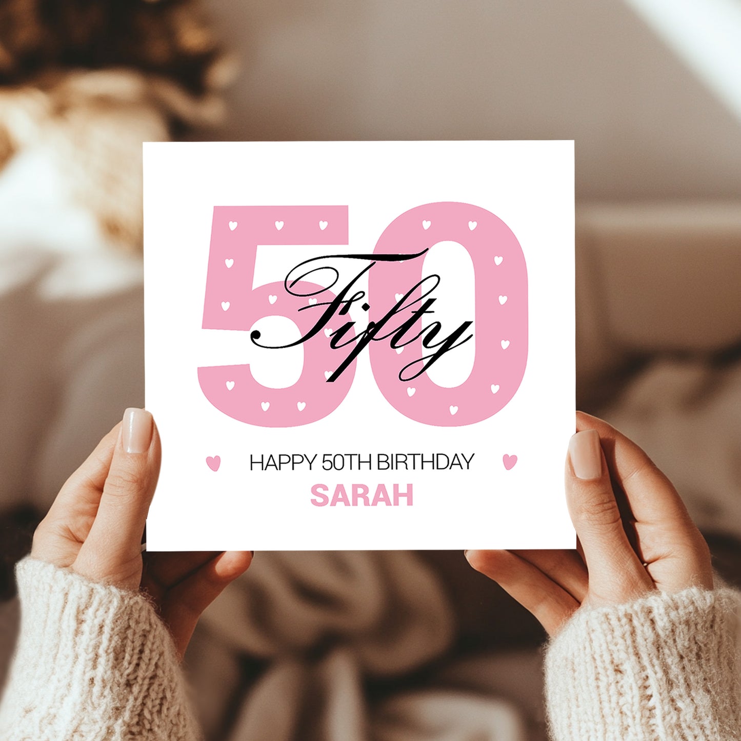 PERSONALISED 50th Birthday Card For Nan Auntie Mum Friend