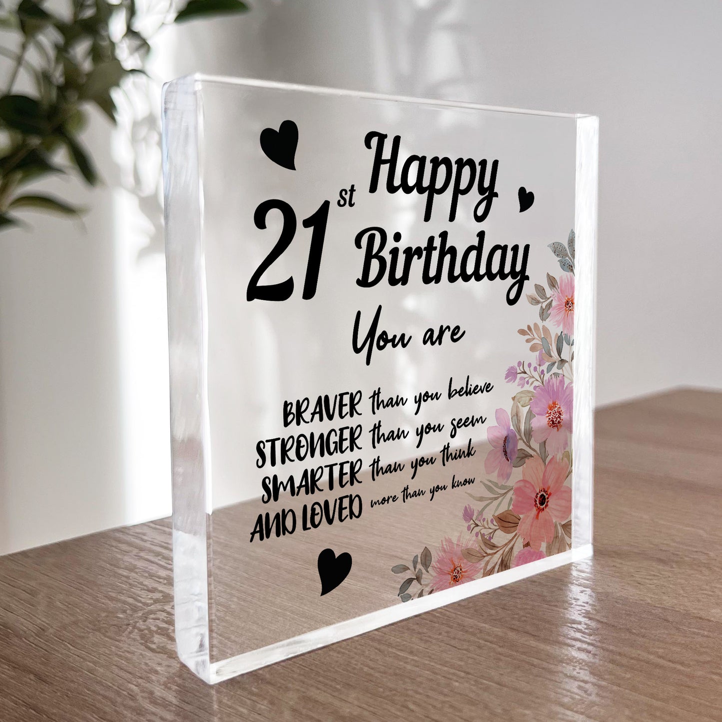 21st Birthday Acrylic Plaque 21st Birthday Gifts for Girls