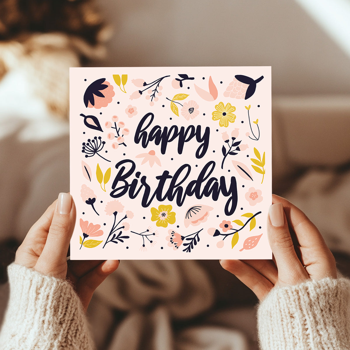 Female Happy Birthday Card 14.5x14.5cm Card For Women Girls