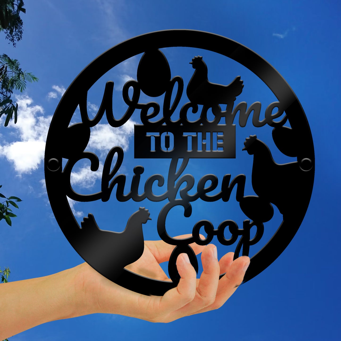 Chicken Coop Sign Wall Mounted Chicken Coop Decor Plaque Outdoor