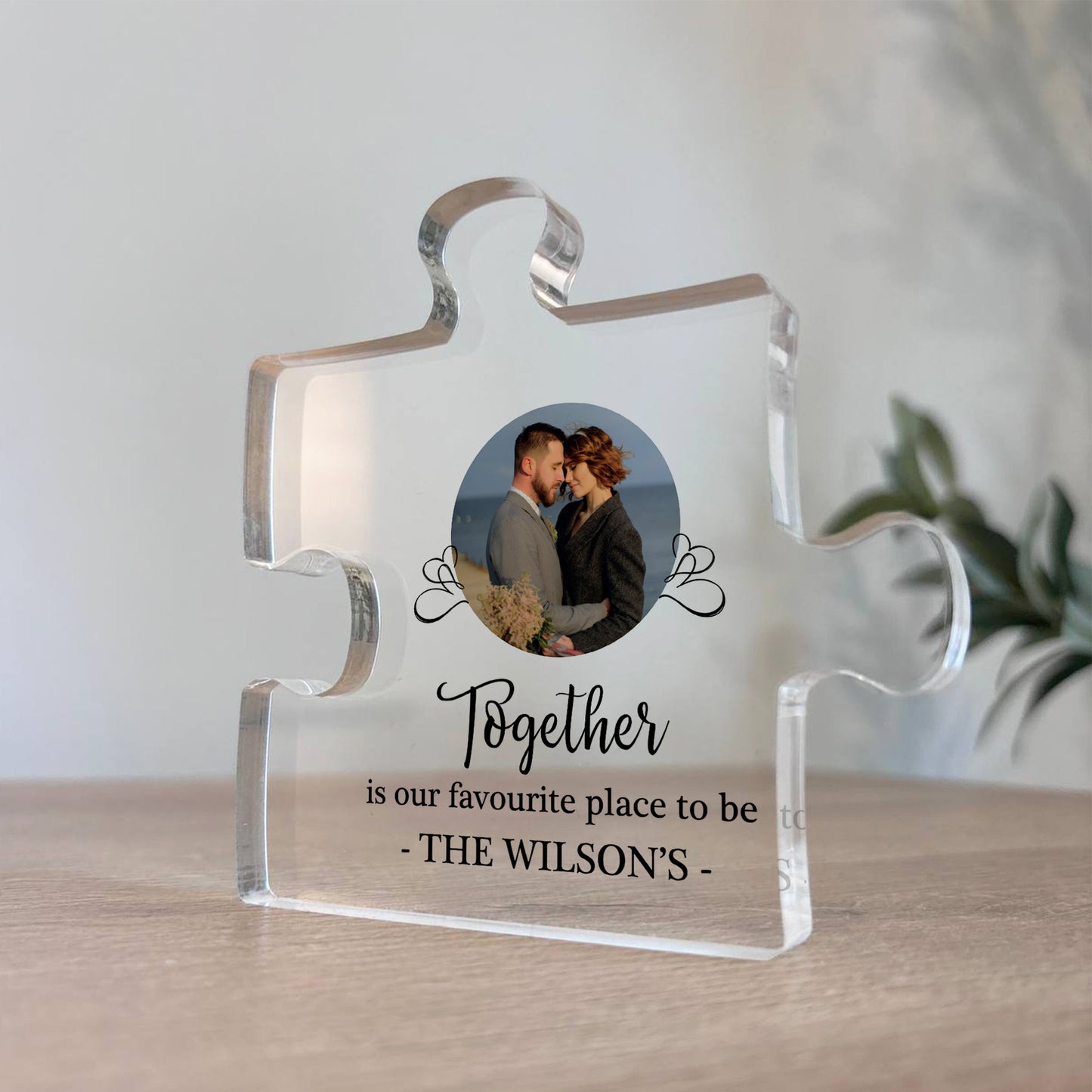 Together Is Our Favourite Place To Be Personalised Puzzle Piece