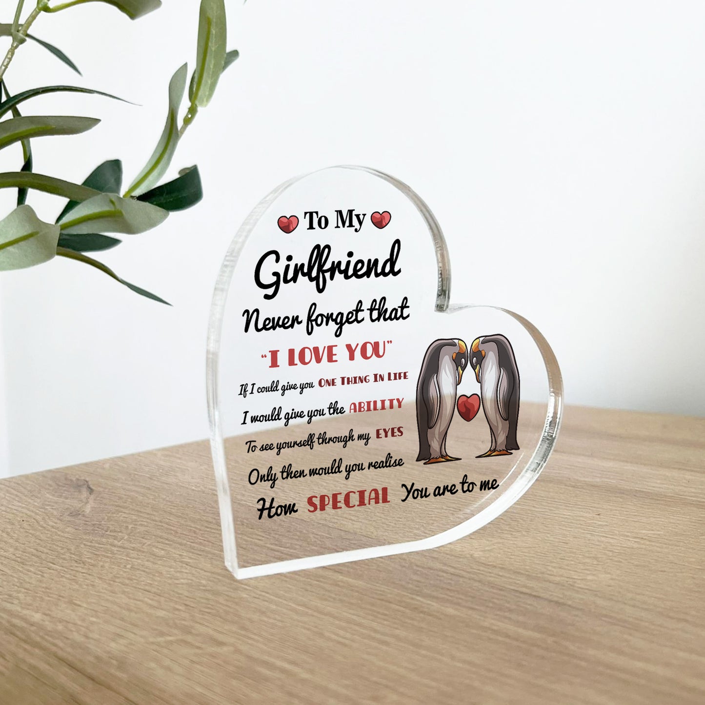 Never Forget That I Love You Gift For Girlfriend Acrylic Plaque