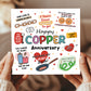 Funny 7th Anniversary Card Copper Anniversary Cards For Husband