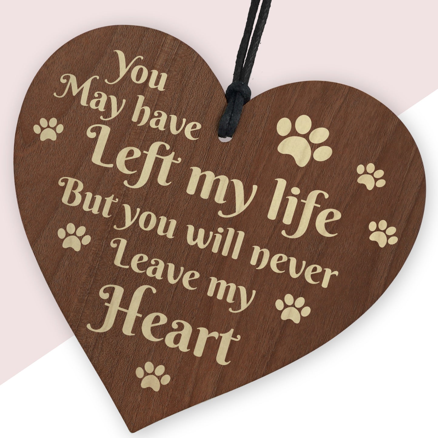 Special Memorial Gift For Dog Puppy Cat Wood Heart Decoration