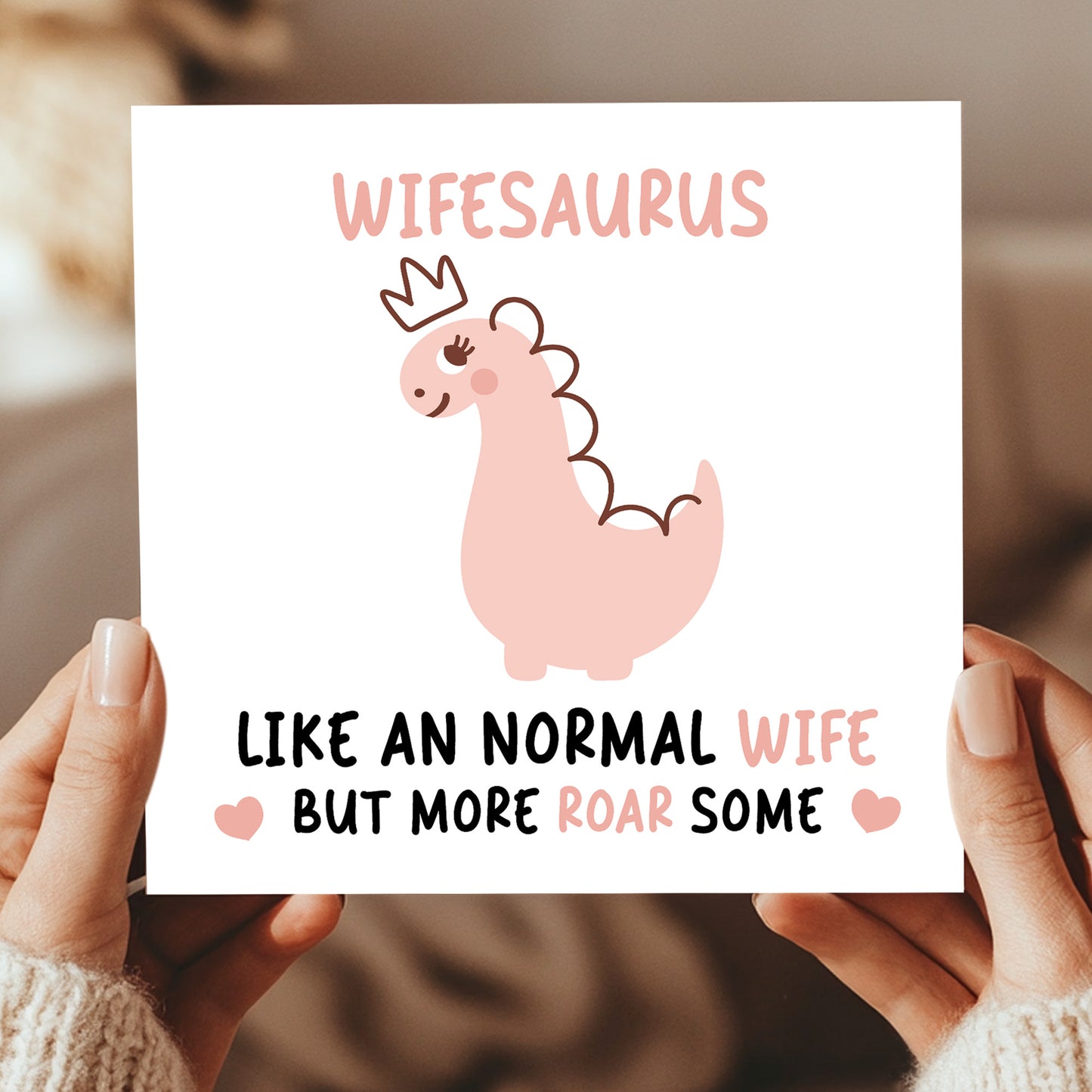 Wife Birthday Card for Her Wifesaurus Wife Card For Anniversary
