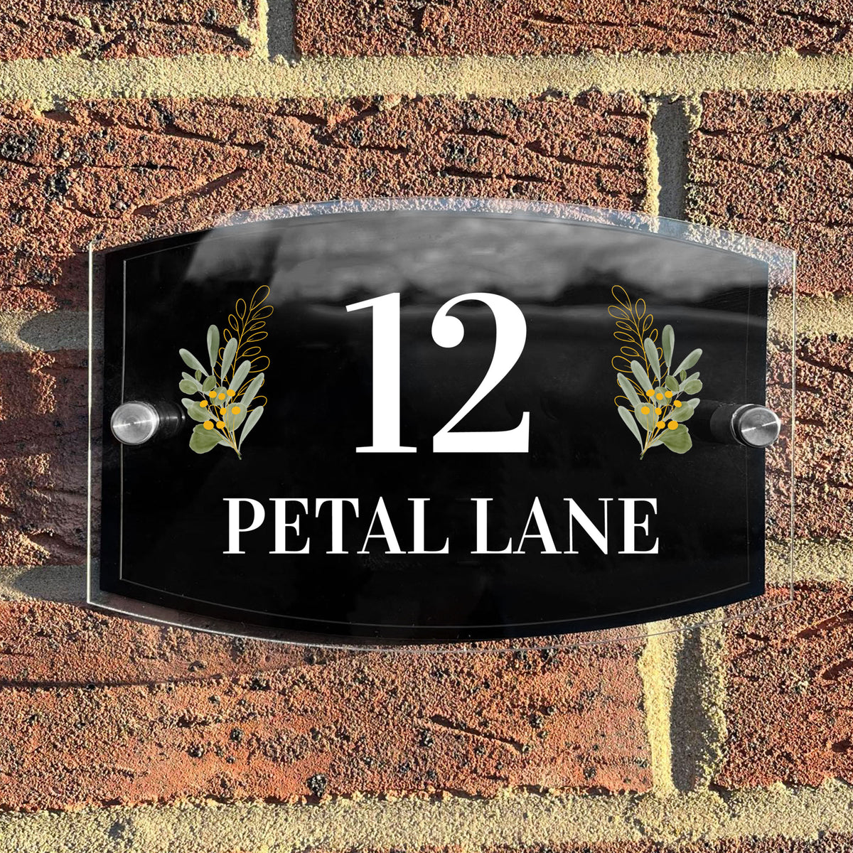 Contemporary House Number Sign Acrylic Door Signs Door Number