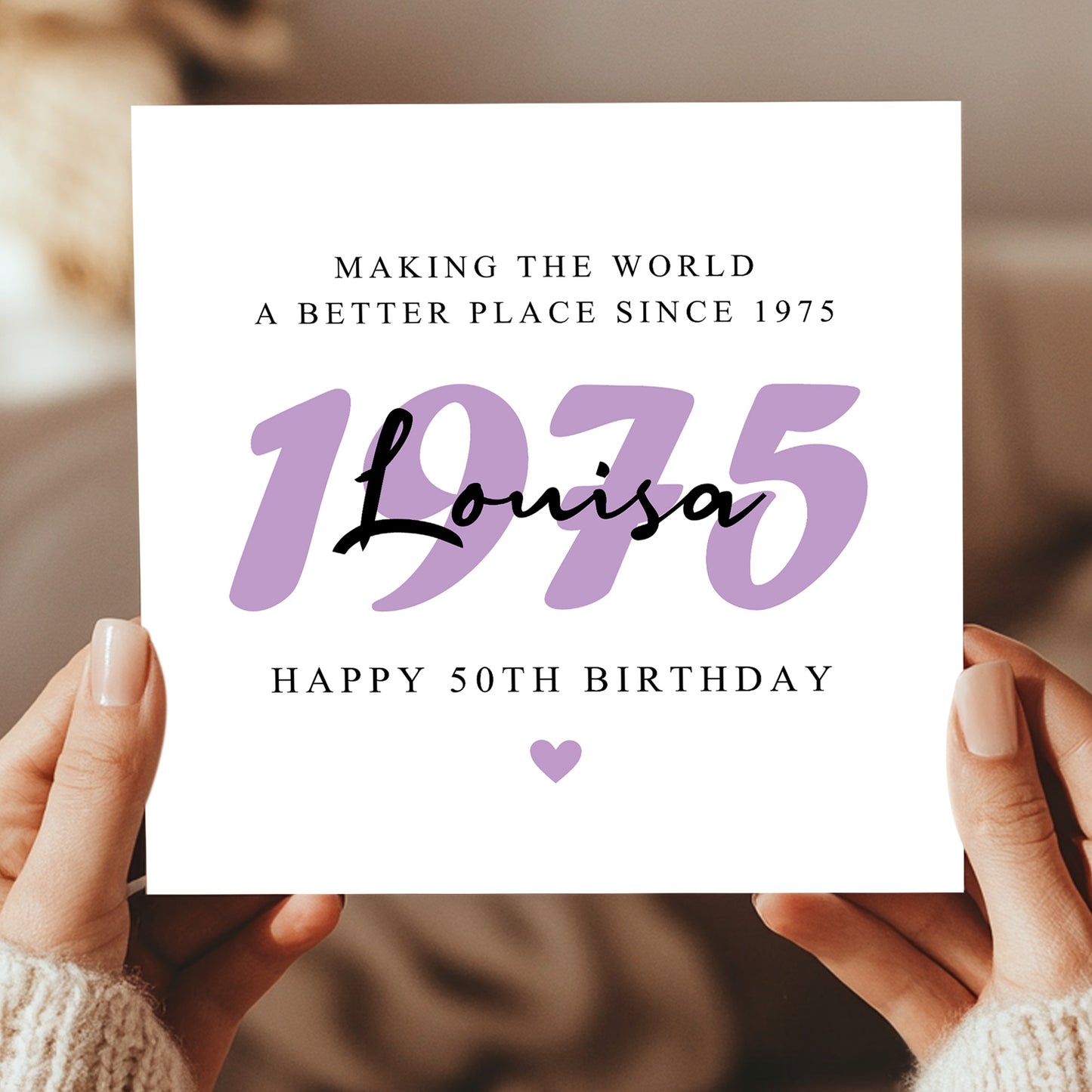 Personalised 50th Birthday Card For Mum Nan Nanny Grandma