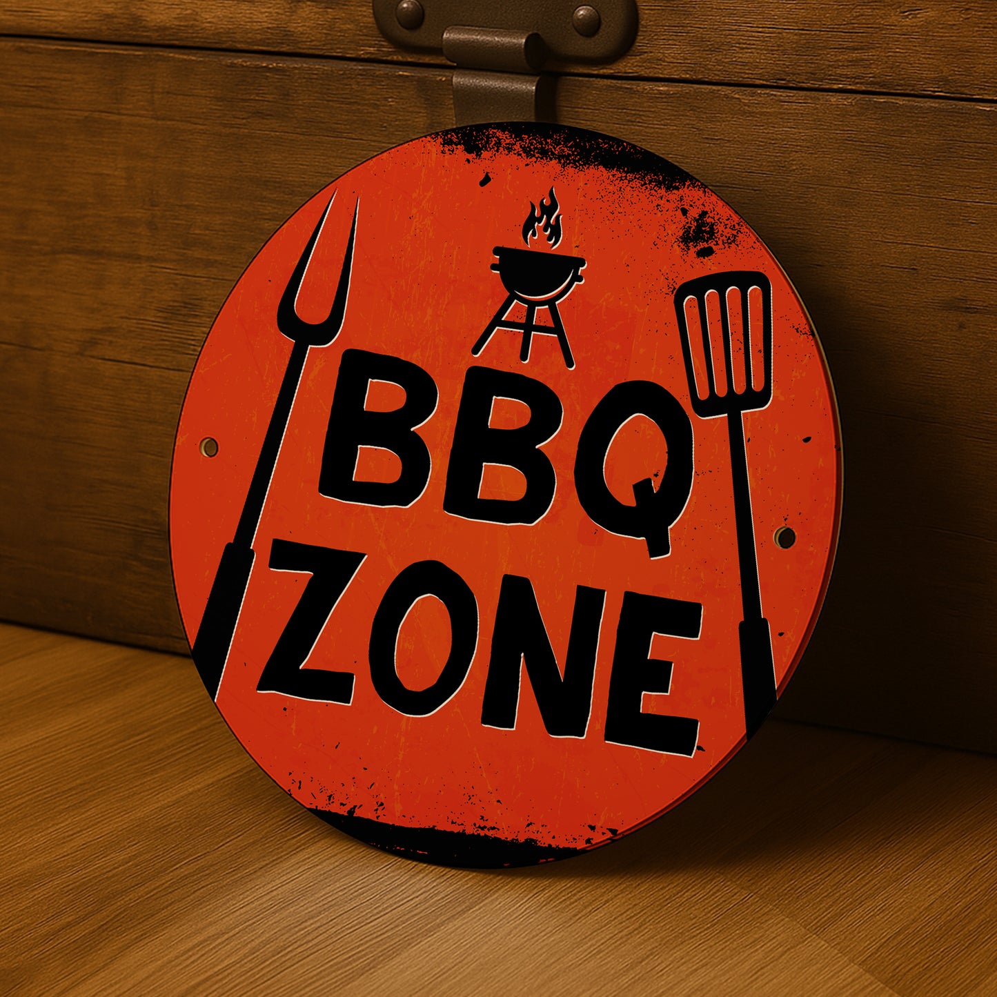BBQ Zone Sign For Garden Acrylic BBQ Signs For Home Outside