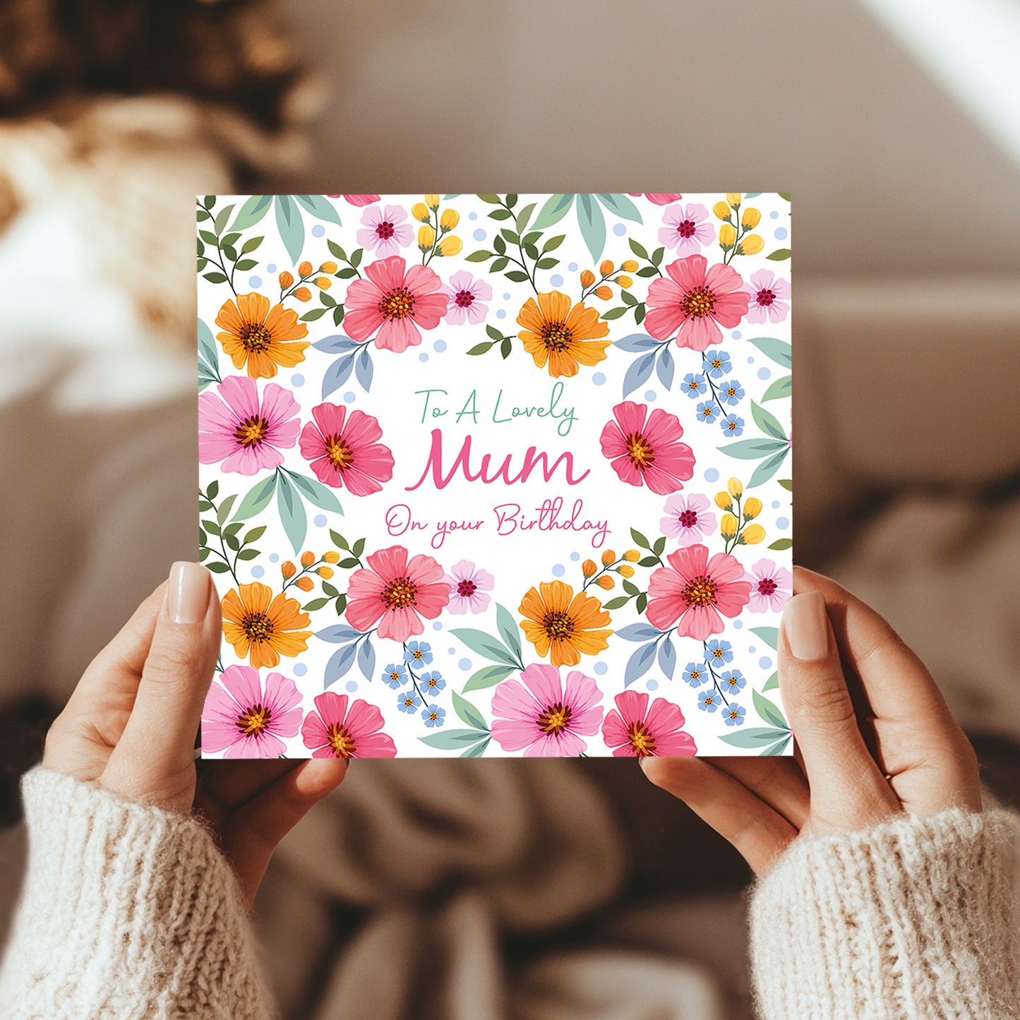 Birthday Card For Mum To A Lovely Mum Birthday Card Floral Card