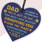 Fathers Day Wooden Heart Funny Dad Gifts For Him Fathers Day