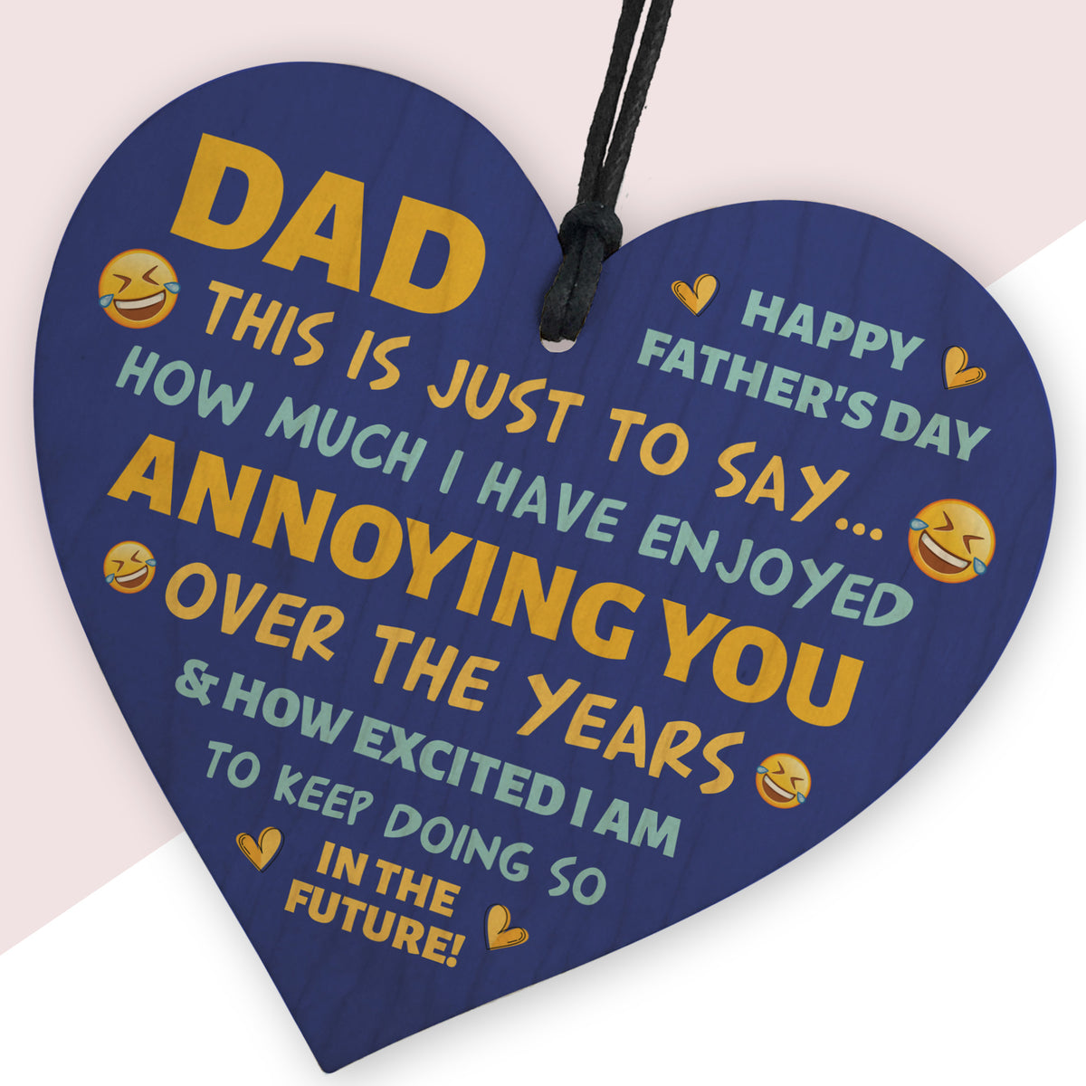 Fathers Day Wooden Heart Funny Dad Gifts For Him Fathers Day
