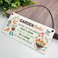 Garden Sign For Outside Hanging Robin Garden Rules Sign