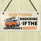 Novelty Campervan Sign FUNNY Campervan Plaque Travel Door Plaque
