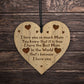Mum Gifts For Birthday Engraved Wood Heart Gift For Mum