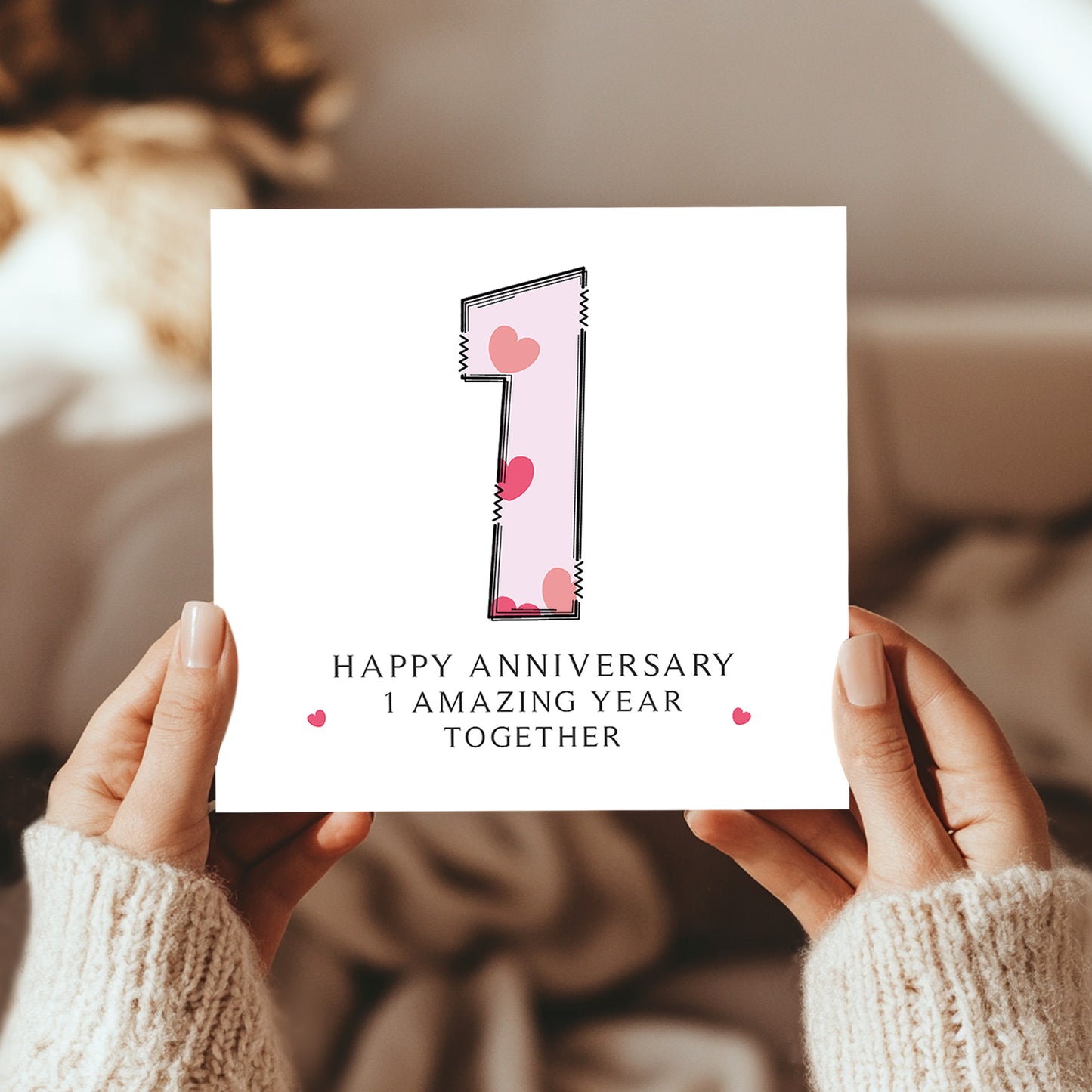 1st Wedding Anniversary Card With Envelope 1st Anniversary Card