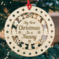 My First Christmas As A Nanny Wooden Hanging Bauble DecorationTh