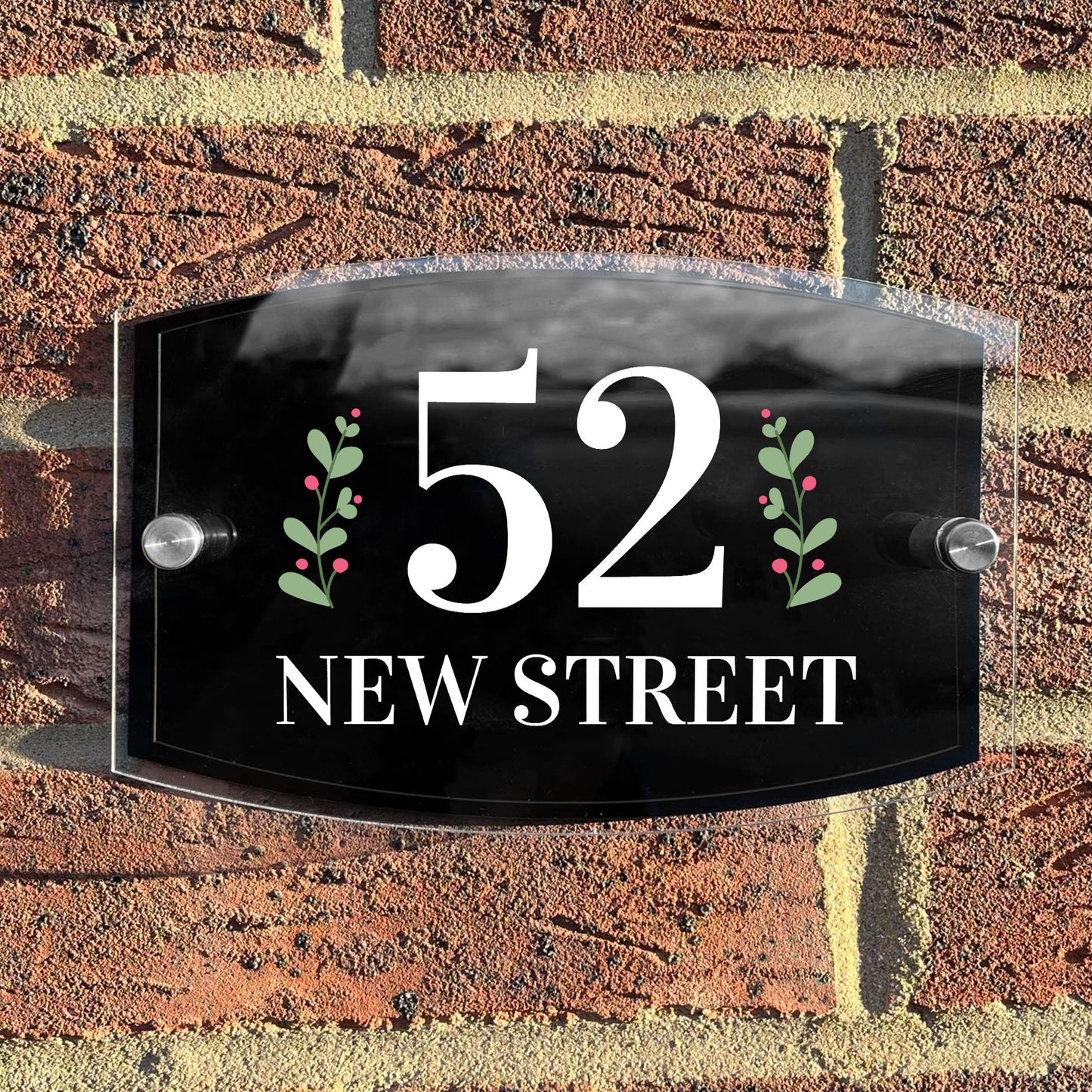 Contemporary Moden Door House Sign Acrylic & Aluminium Door Sign