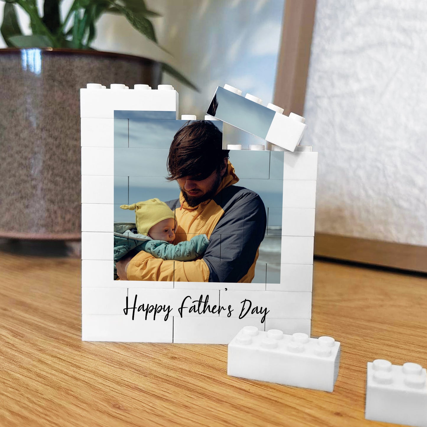 Personalised Happy Fathers Day Gift Brick Photo Block Gifts