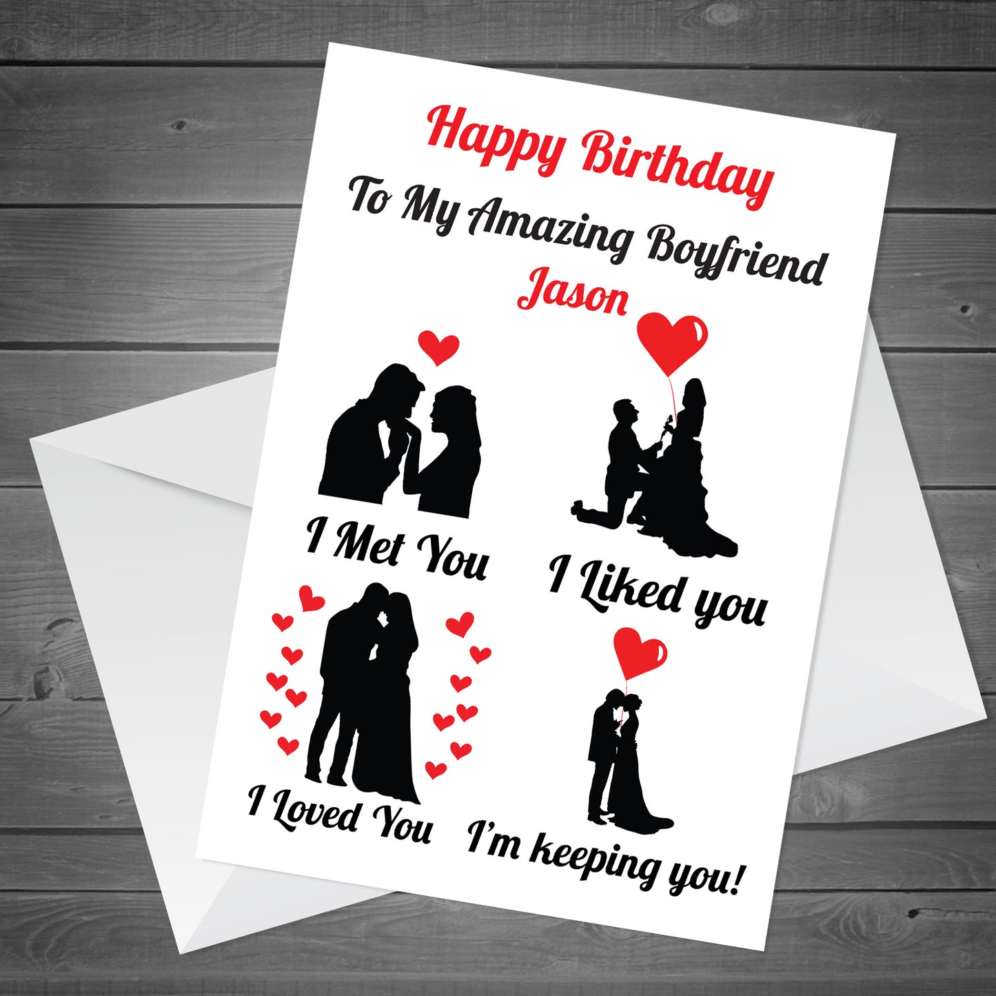 Birthday Card For Boyfriend Personalised Card For Boyfriend