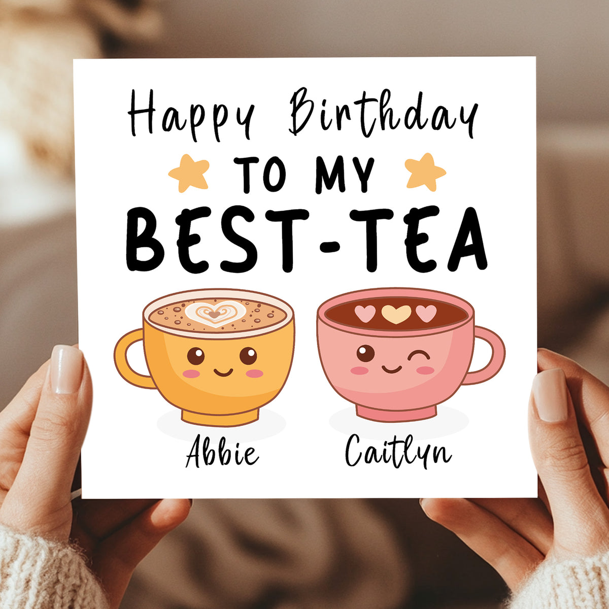 Funny Happy Birthday Card For Best Friend With Kraft Envelope