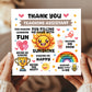 Thank You Card For Teaching Assistant With Kraft Envelope