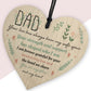 Dad Wooden Heart Keepsake Gift From Daughter Dad Gift