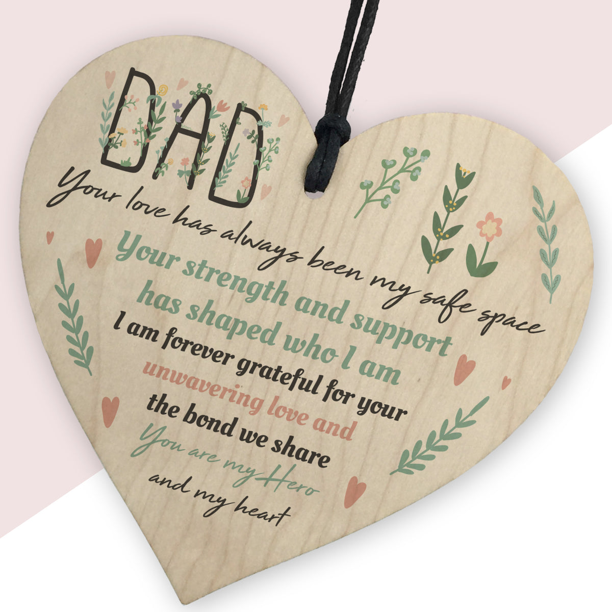 Dad Wooden Heart Keepsake Gift From Daughter Dad Gift