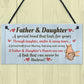 Father and Daughter Hanging Sign Dad Gift From Daughter Fathers