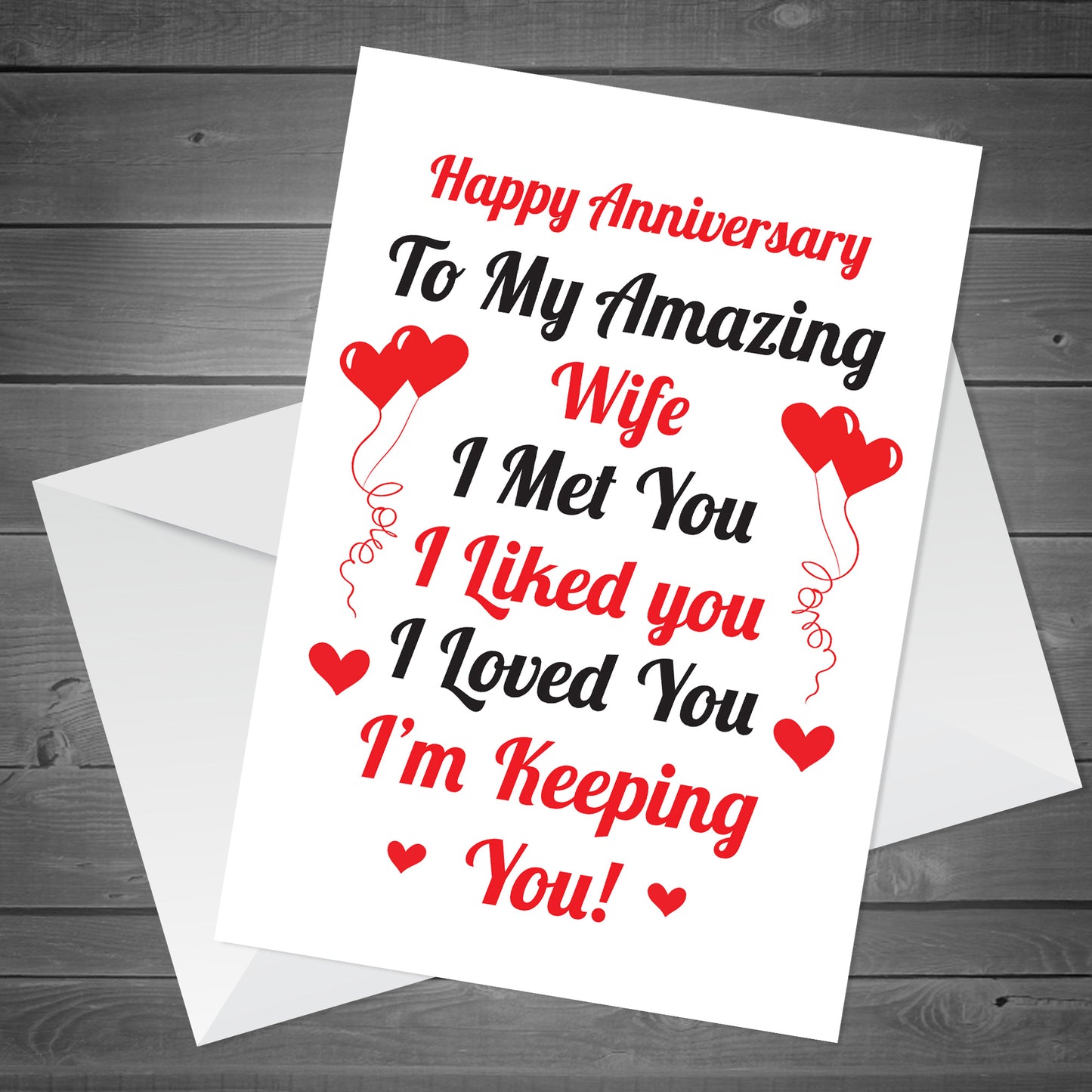 Anniversary Card For Wife Anniversary Cards For Her Thank You