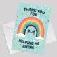 Card For TEACHER Thank You For Helping Me Shine Rainbow Card