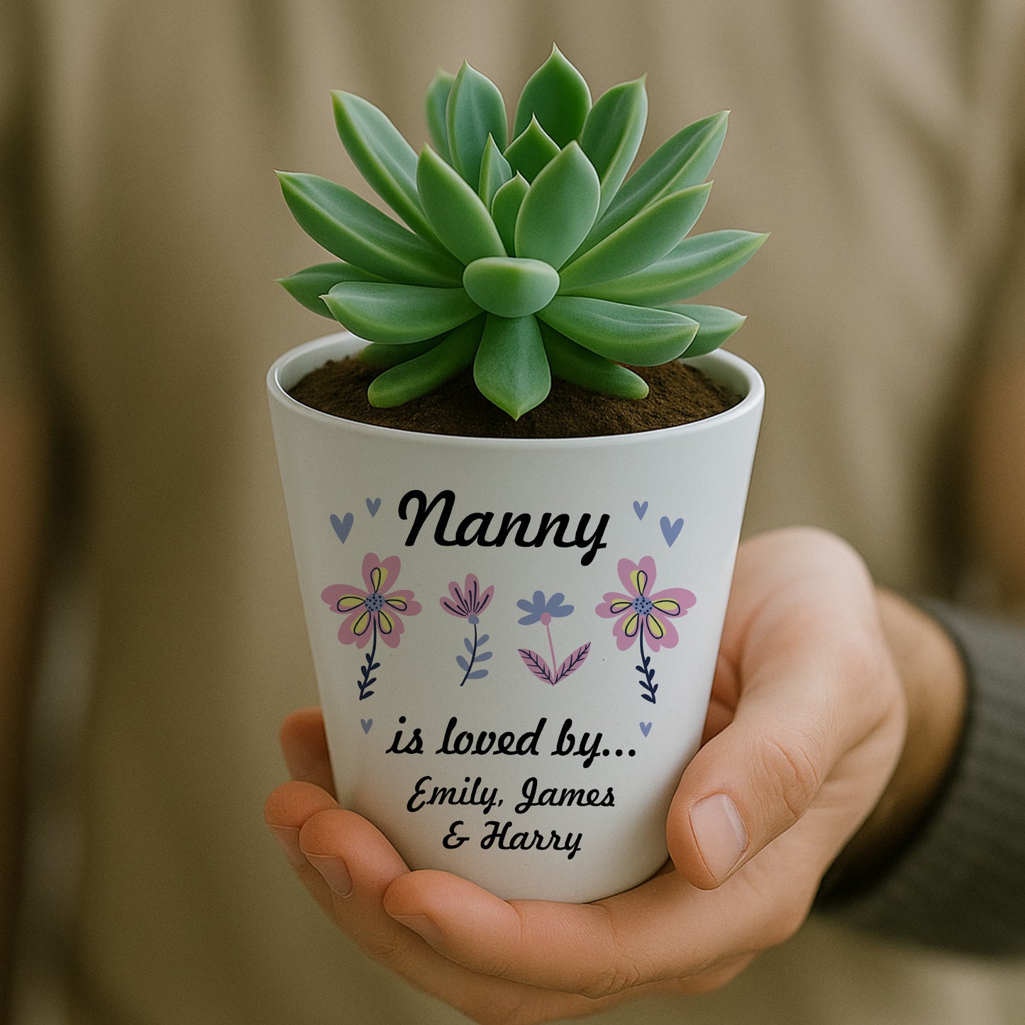 Nanny Gifts For Birthday Christmas Personalised Plant Pot