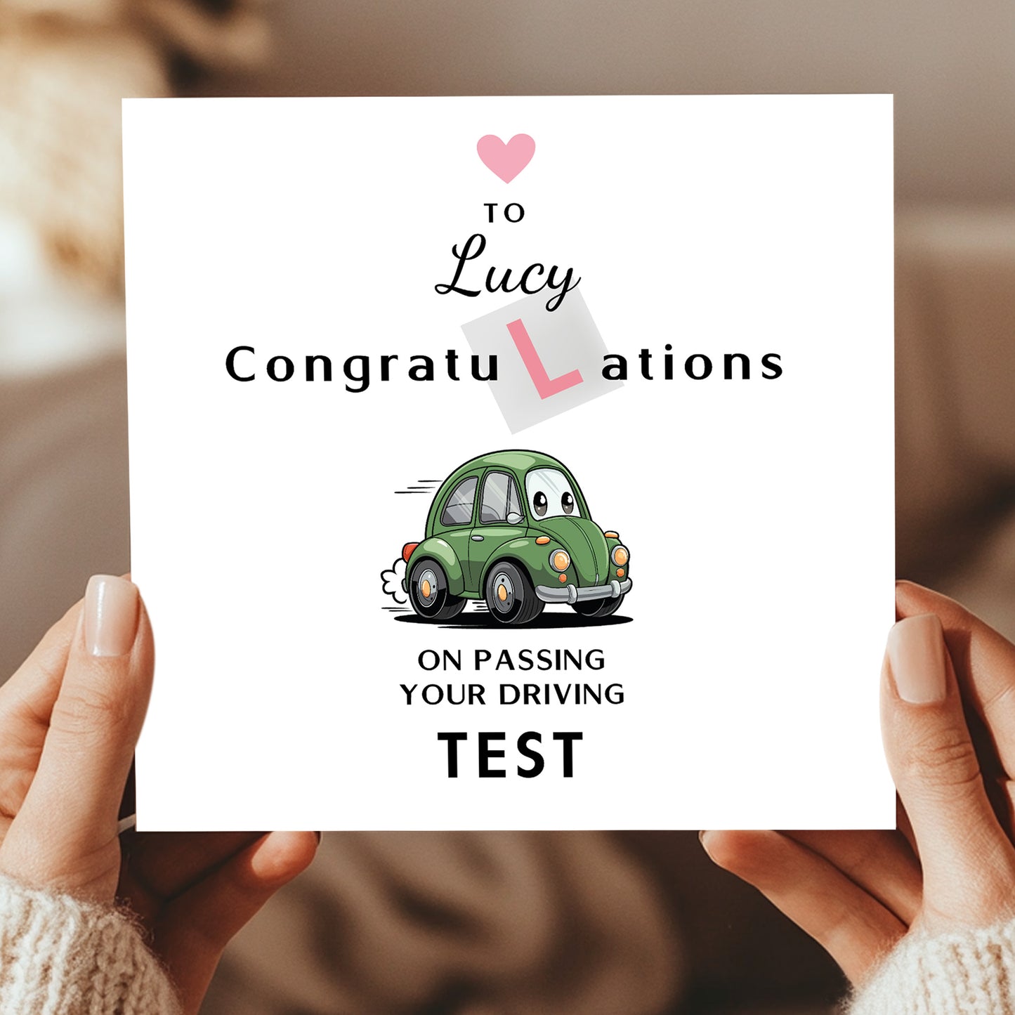 Personalised Passed Driving Test Card Congratulations On Passing