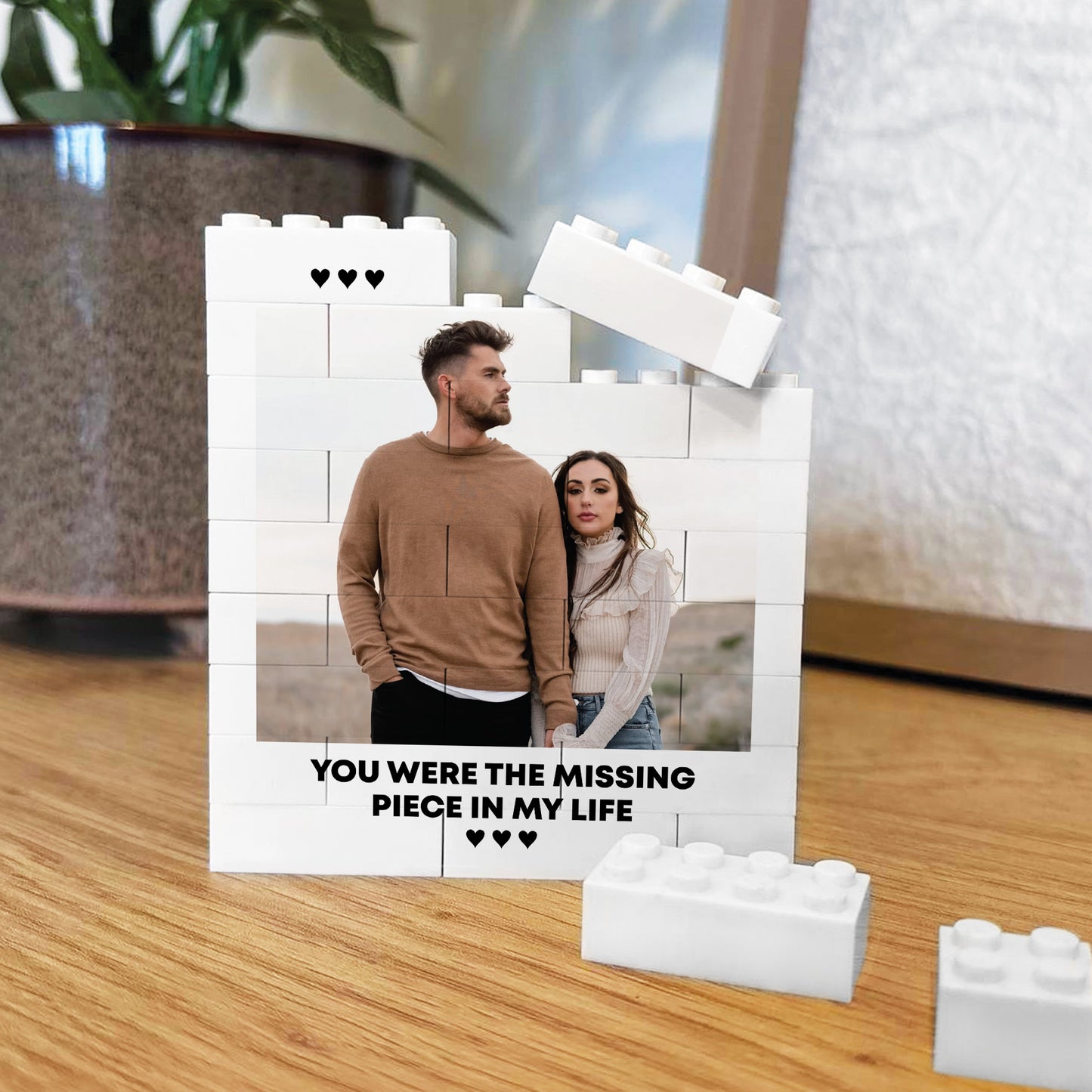 Personalised Photo Block Gift For Husband Boyfriend Missing Piec