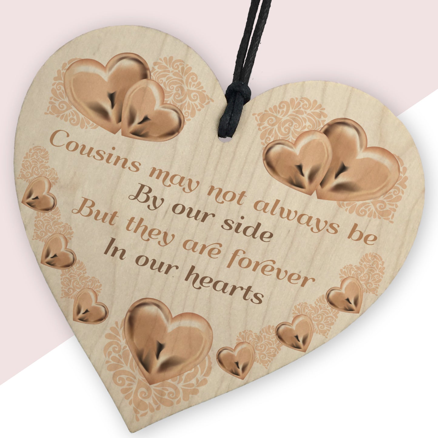 Cousin Birthday Gifts Wood Heart Keepsake Gift For Cousin Family