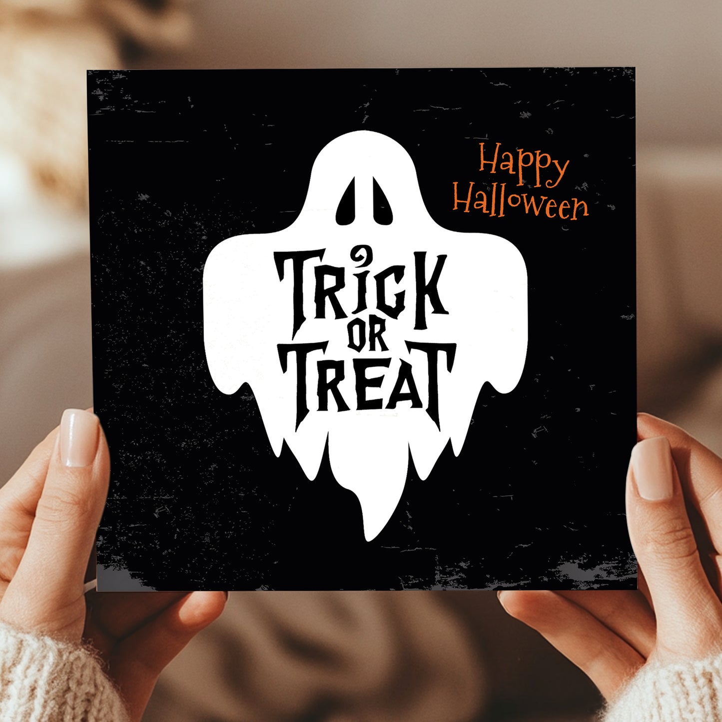 Ghost Halloween Card For Friend Daughter Son Couple Card For Him