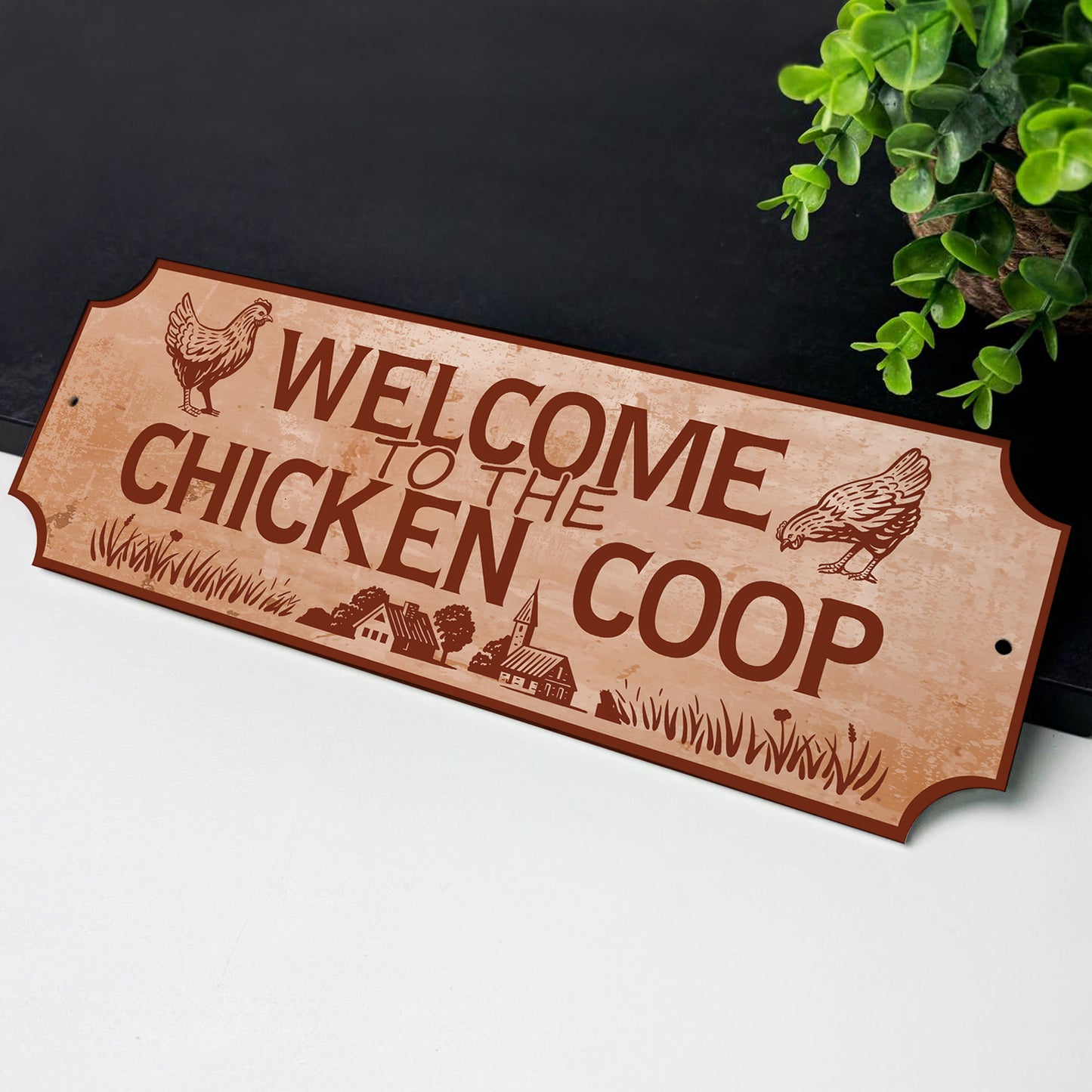 Chicken Coop Welcome Plaque For Farm Garden Yard Chicken Signs