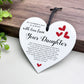 Fathers Day Gift From Daughter White Hanging Heart Gift For Dad