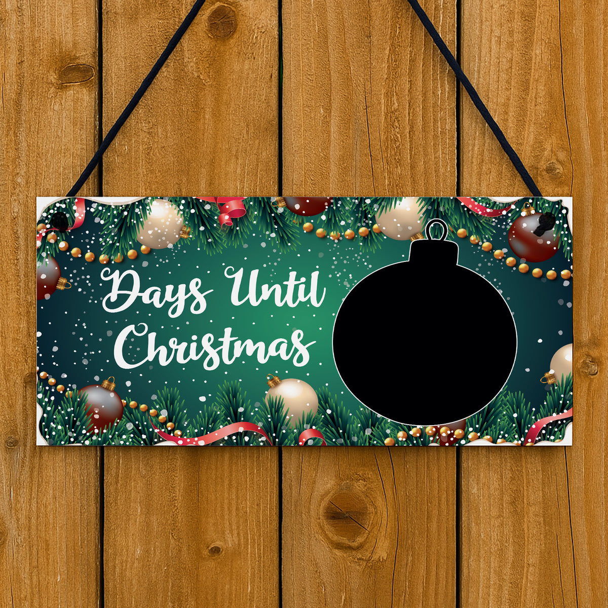 Days Until Christmas Countdown Plaque For Home Kids Children
