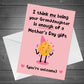 Funny Mothers Day Card For Nan Joke Nan Card Nan Card