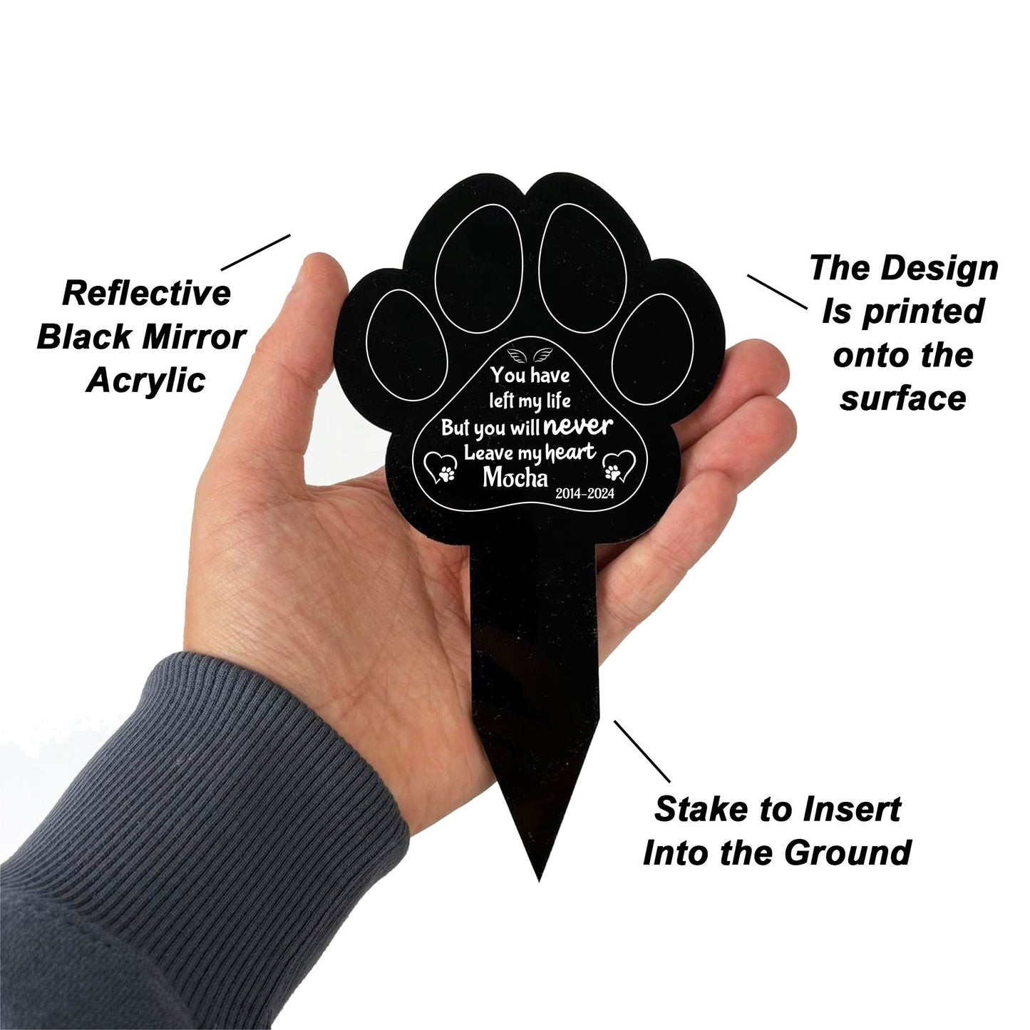 Personalised Memorial Plaque For Dog Cat Grave Marker Dog Gift