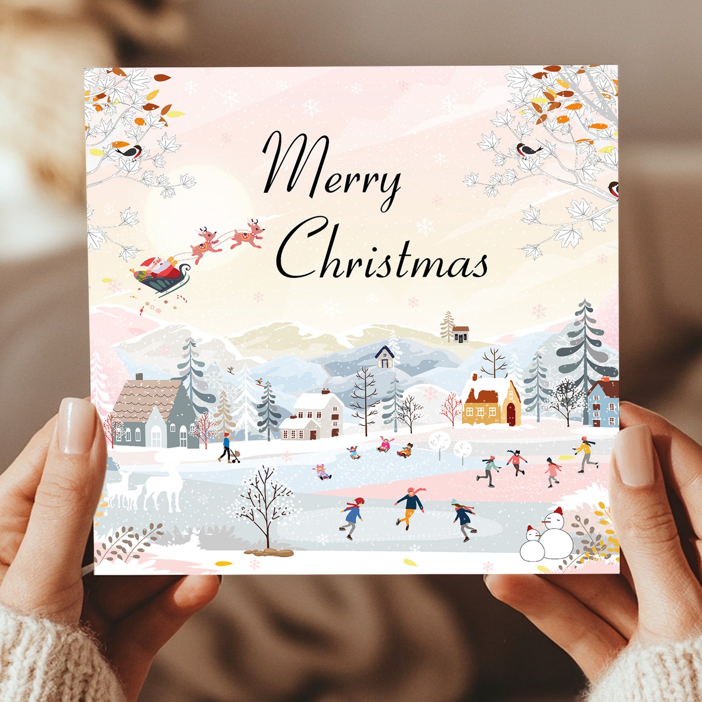 Christmas Card Seasons Greetings Festive Xmas Cards For Friends