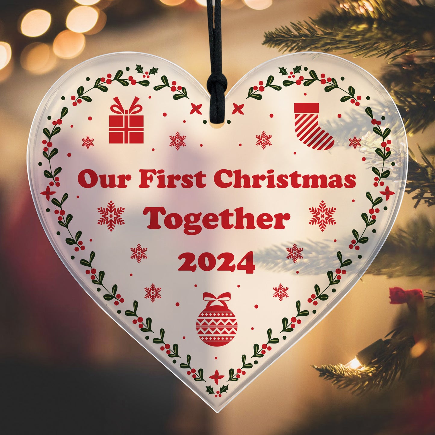 Personalised First Christmas Together Bauble 1st Christmas
