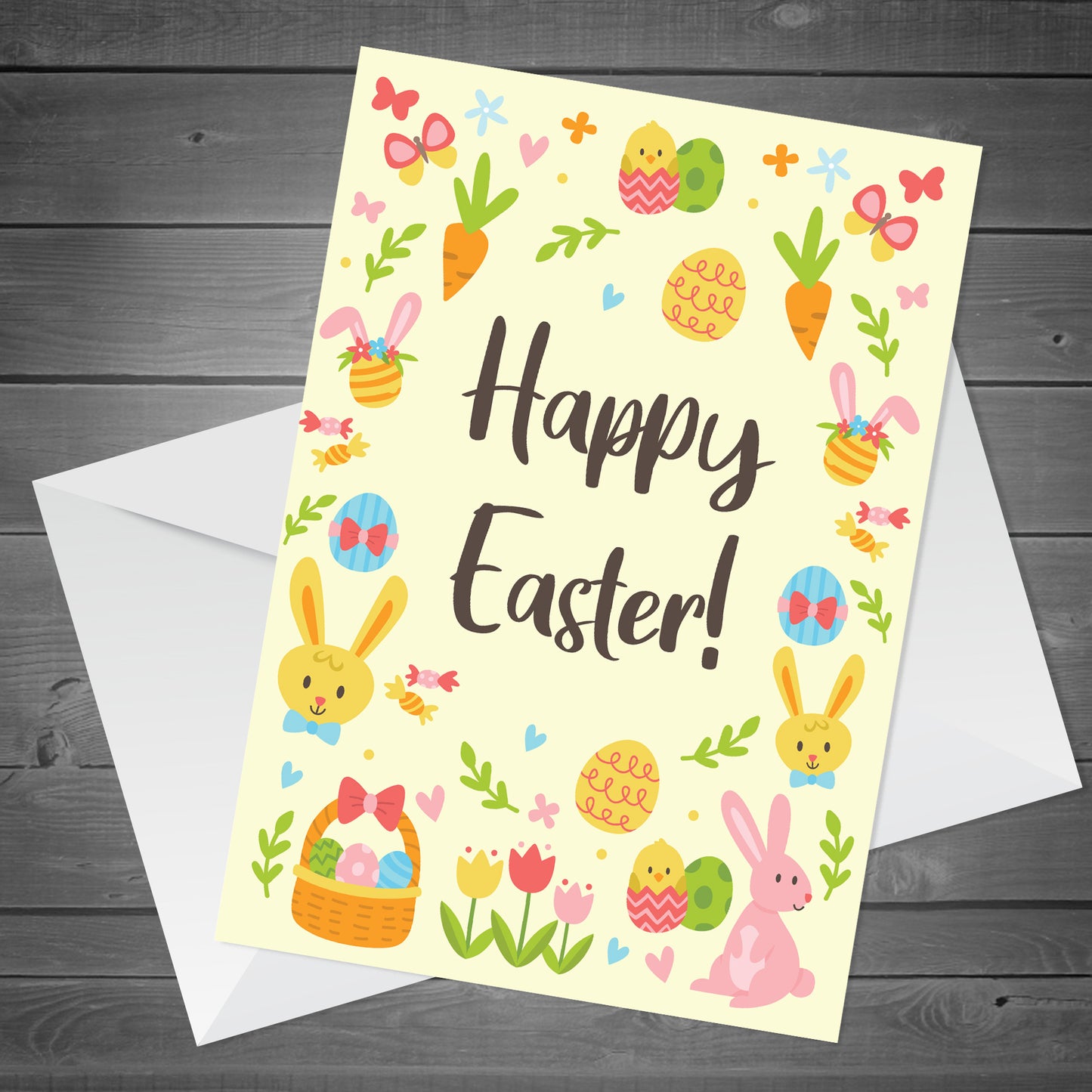 Easter Card Happy Easter Greetings Card For Kids Children