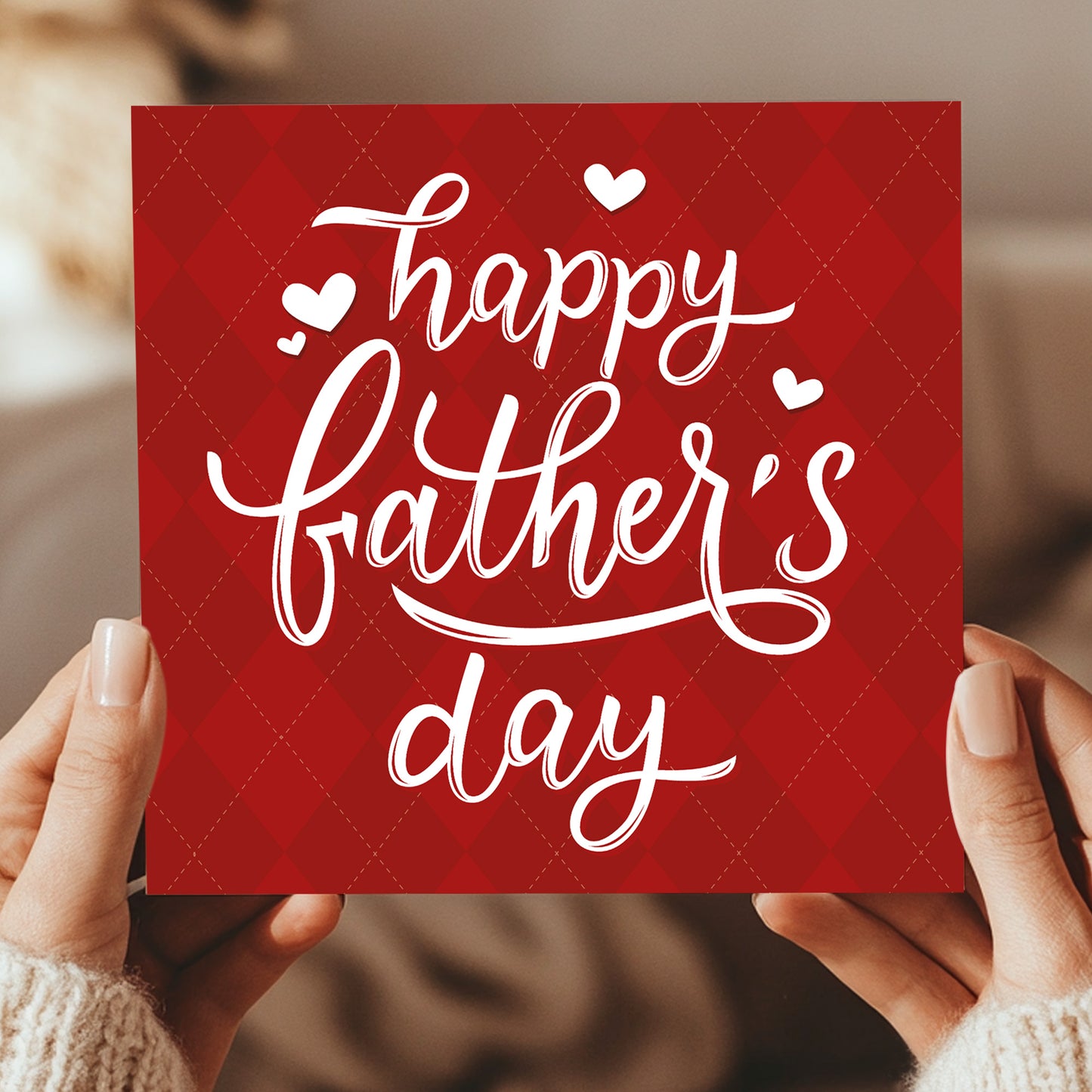 Fathers Day Card, Card For Dad From Daughter Son, 145 x 145mm