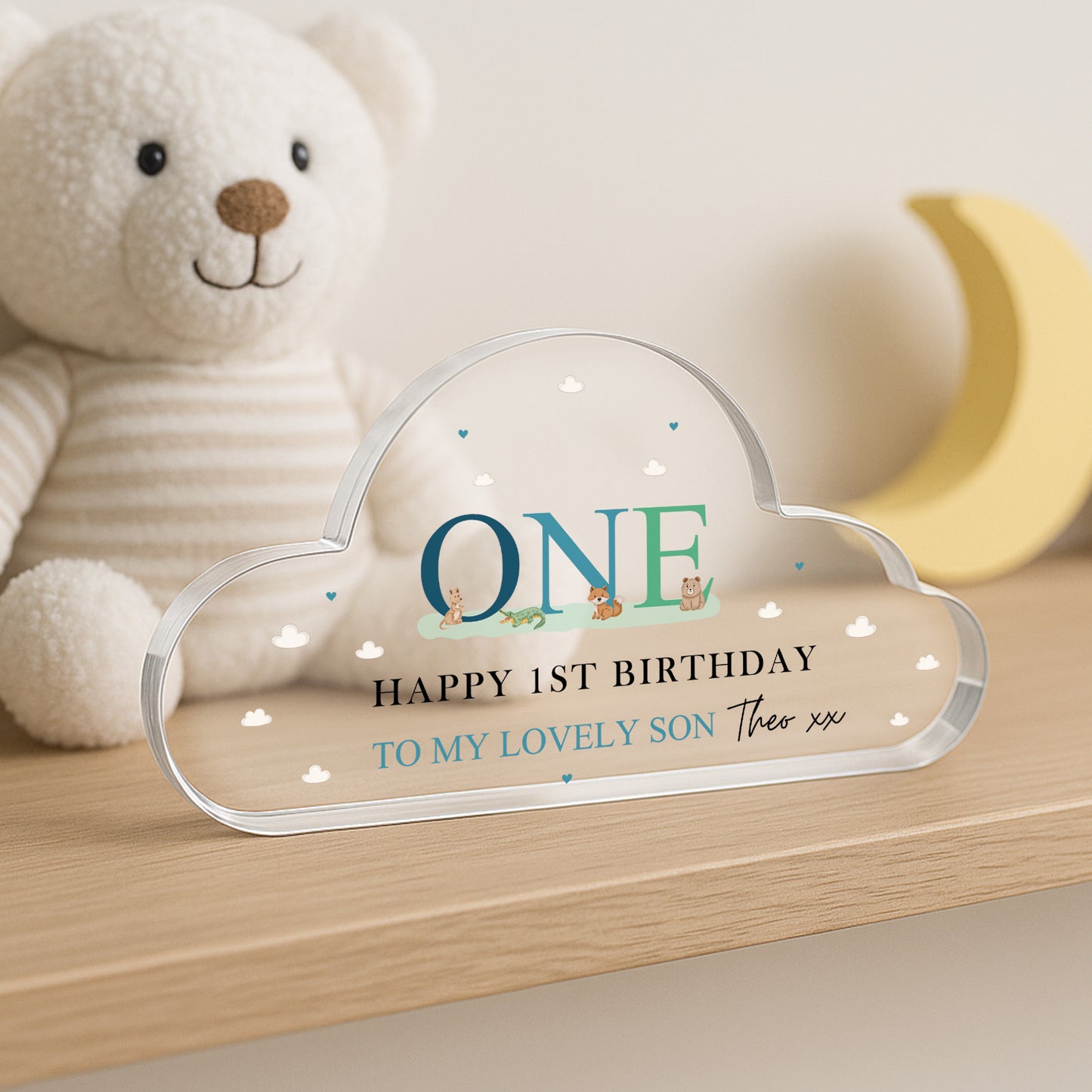 Happy 1st Birthday Gift For Son Personalised Nursery Decor