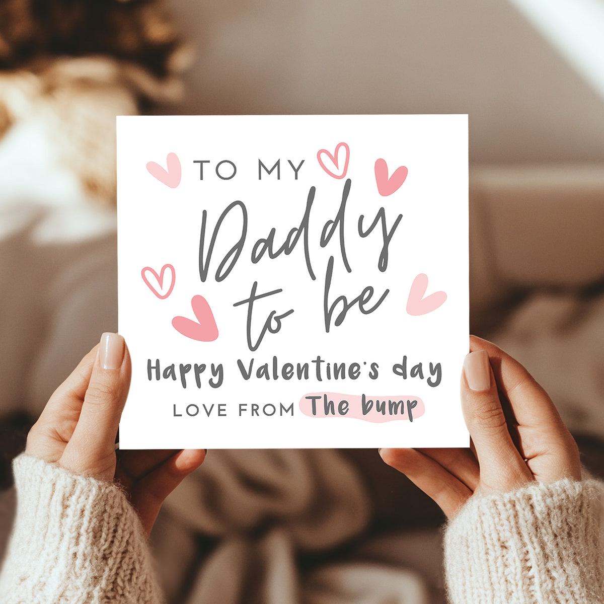 Daddy To Be Valentines Card Valentines Card From Bump