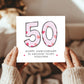 50th Wedding Anniversary Card With Envelope Card For Him Her