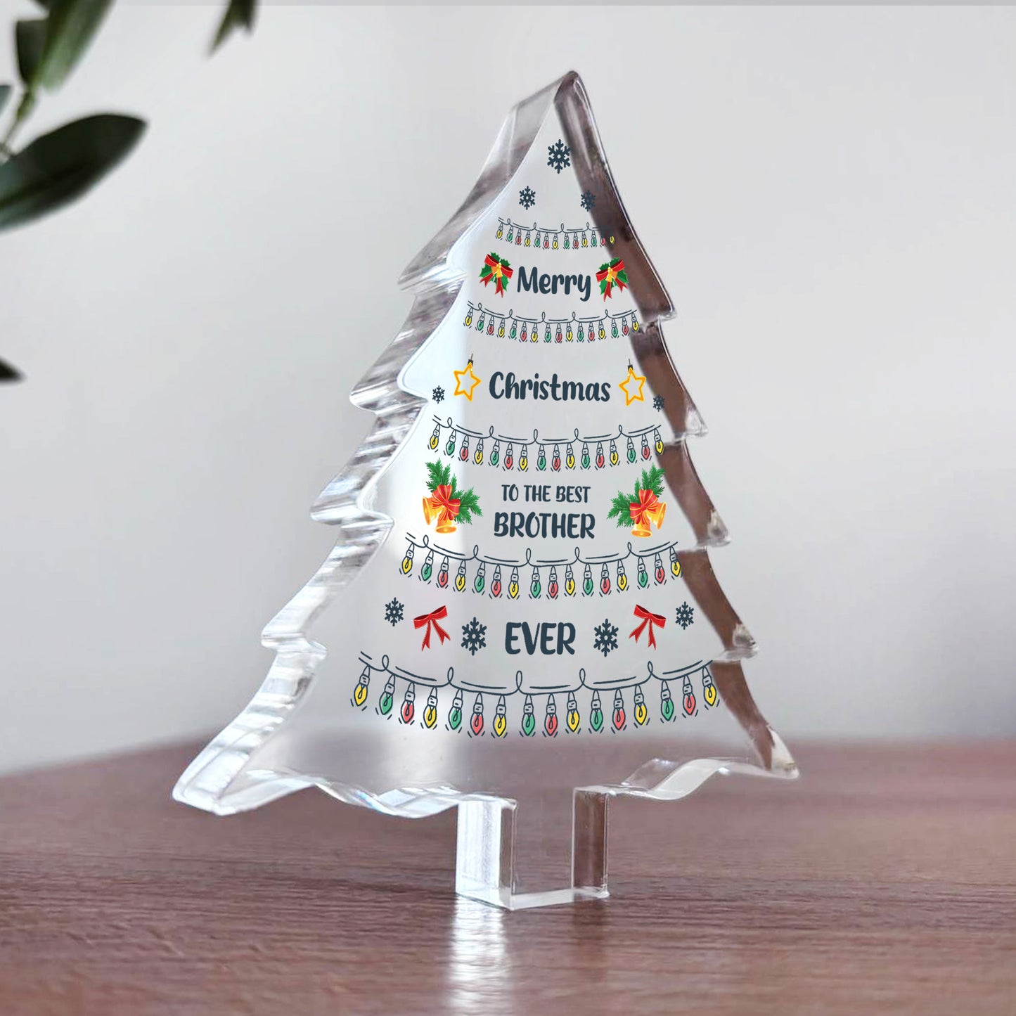 Brother Gift Christmas Acrylic Christmas Tree Gift For Him