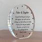 Dad and Daughter Gifts Acrylic Plaque Father And Daughter Plaque