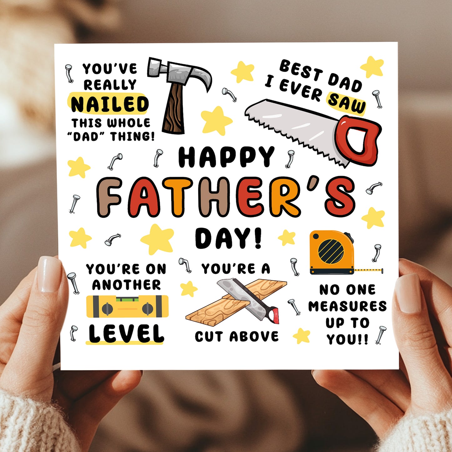 Fathers Day Card Novelty Tools Funny Cards For Dad Happy Fathers